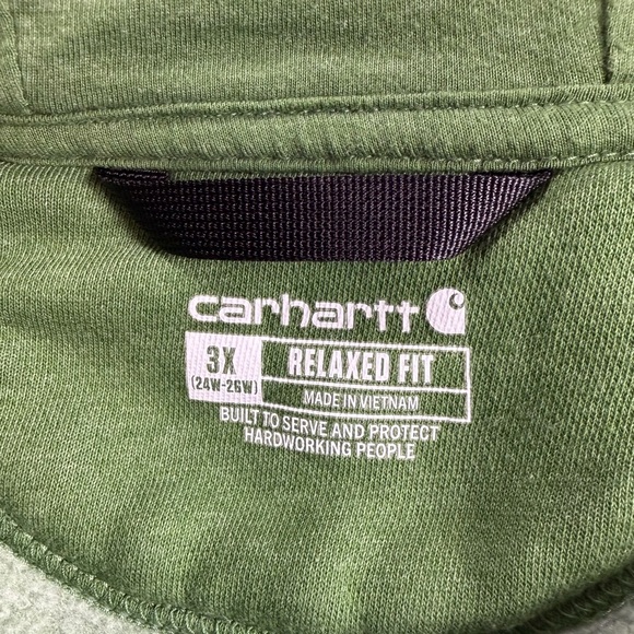 Carhartt Women’s 3X Relaxed Fit Hoodie – Green, Workwear Fleece Outdoor Campcore - Picture 3 of 11